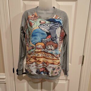 Uget Studio Ghibli My Neighbor Totoro Graphic Sweatshirt Size Medium